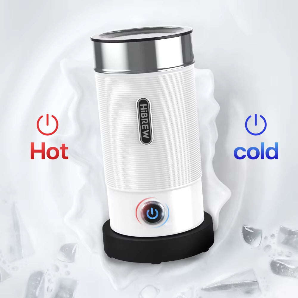 Milk Frother Frothing Foamer Chocolate Mixer Cold/Hot Latte Cappuccino Fully Automatic Milk Warmer Cool Touch M1A