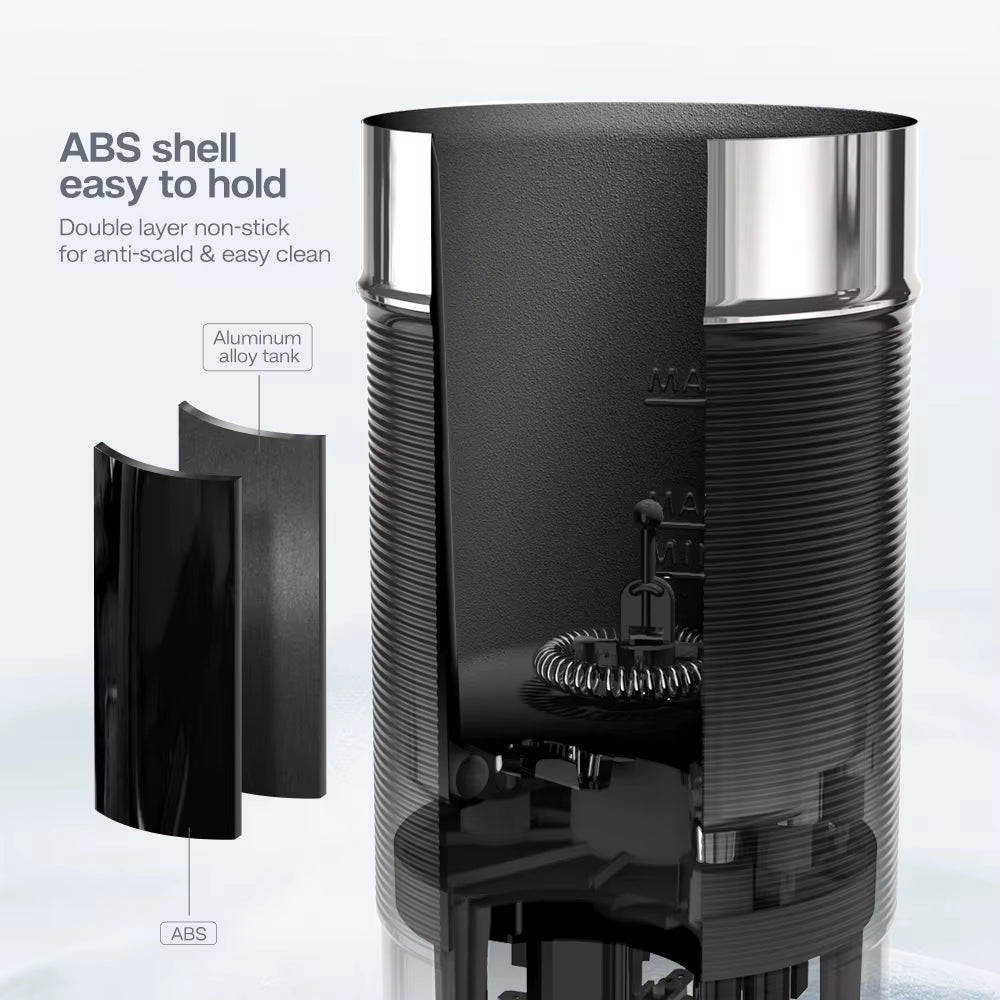 Milk Frother Frothing Foamer Chocolate Mixer Cold/Hot Latte Cappuccino Fully Automatic Milk Warmer Cool Touch M1A