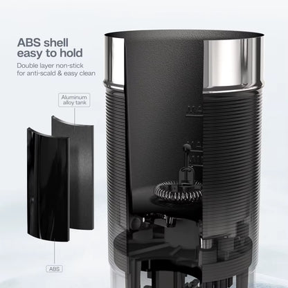 Milk Frother Frothing Foamer Chocolate Mixer Cold/Hot Latte Cappuccino Fully Automatic Milk Warmer Cool Touch M1A