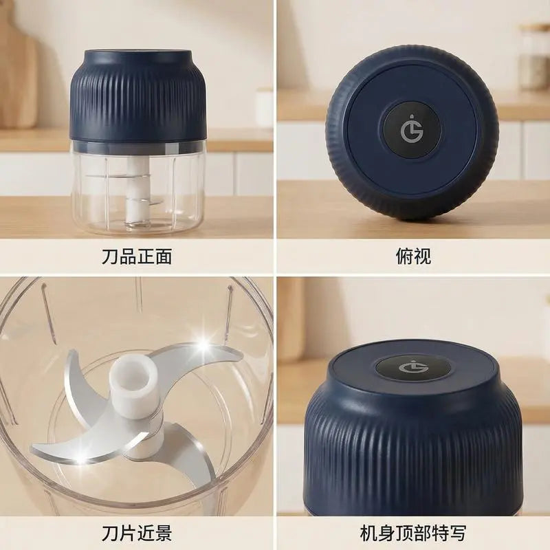Electric Food Shredder and Mini Meat Grinder - USB Rechargeable Kitchen Gadget for Garlic Puree, Minced Meat, Vegetables, and More