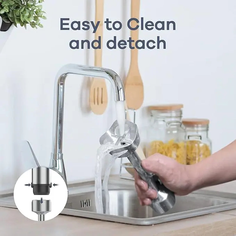Ganiza Immersion Blender 15 Speed Kitchen Hand Mixer Stainless Steel Stick Head Whisk Milk Frother Masher Blending Cup Chopping Bowl Recipe Guide Kitchen Supplies Ideal Gift for Home Cooks Slow Cold Pressed Juicer Machine