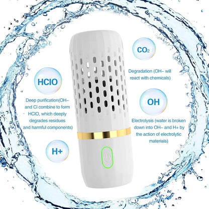 Portable Capsule Fruit & Vegetable Washing Machine | Wireless Food Purifier & Cleaner Device for Home & Outdoor Picnics