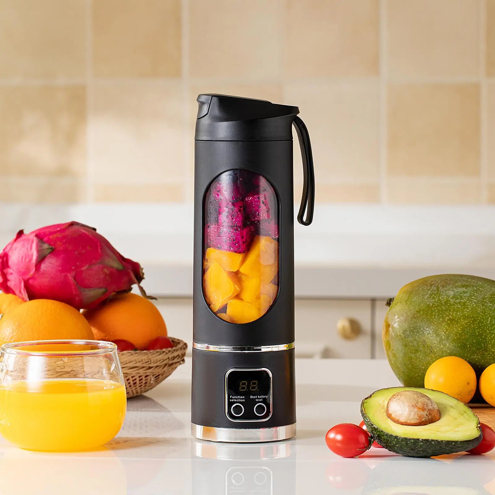 Portable USB Rechargeable Personal Blender & Juicer Combo | Compact Smoothie Maker for Shakes & Smoothies | Cordless Single-Serve Kitchen Appliance for Home, Gym & Travel