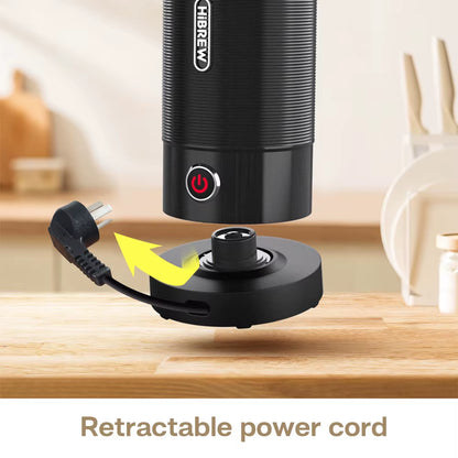 Milk Frother Frothing Foamer Chocolate Mixer Cold/Hot Latte Cappuccino Fully Automatic Milk Warmer Cool Touch M1A