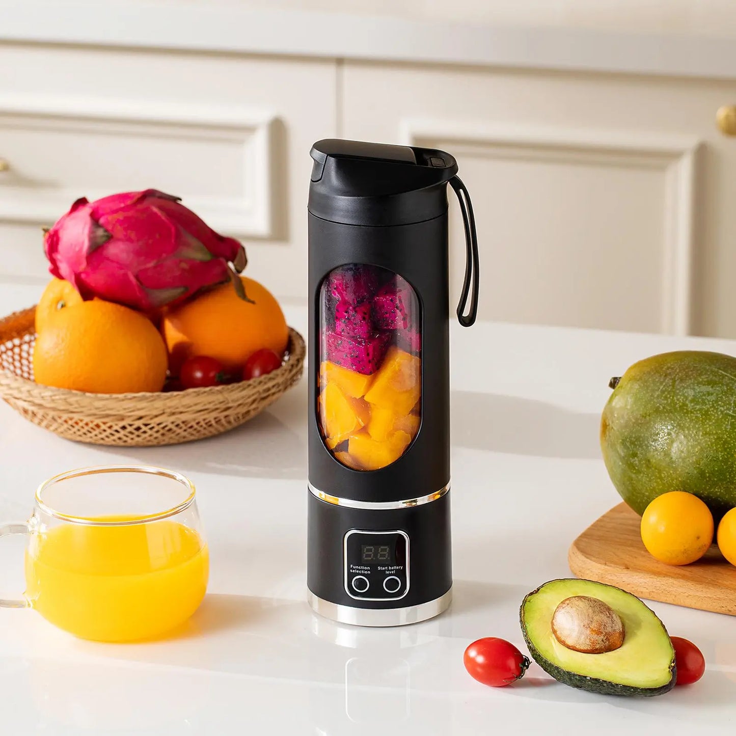 Portable USB Rechargeable Personal Blender & Juicer Combo | Compact Smoothie Maker for Shakes & Smoothies | Cordless Single-Serve Kitchen Appliance for Home, Gym & Travel